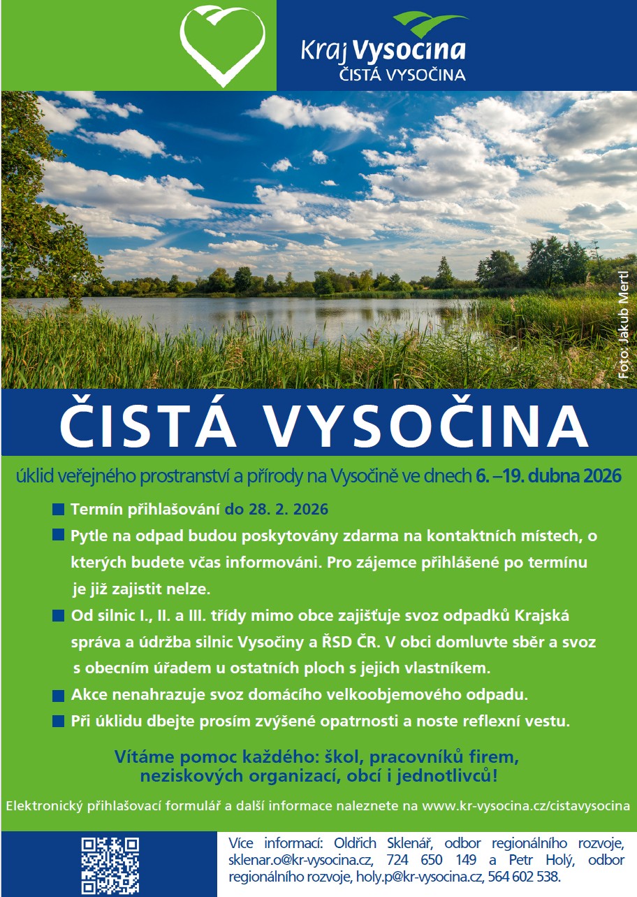 Čistá Vysočina 2026